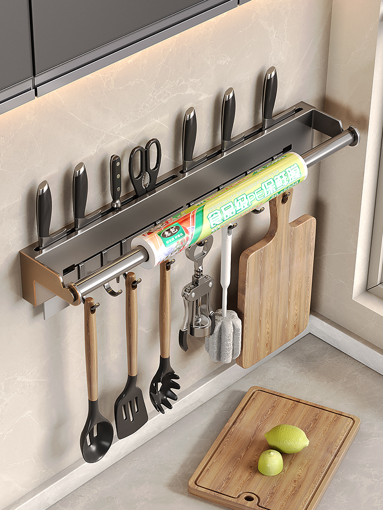 Kitchen Gadgets Wallpaper - Półka ścienna ze stali nierdzewnej na