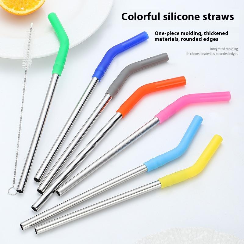 Kitchen Gadgets And Equipment - 1 Zestaw Długich Słomek Ze Stali